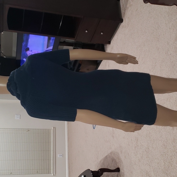 GoldenState m drawstring cowlneck mini sweater dress tunic stretchy personal fit - Picture 4 of 8